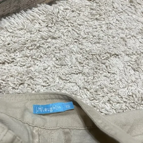 J.McLaughlin Size XS Khaki Button Down Linen Blend Vista Utility Jacket - Picture 5 of 7